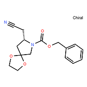 Phenylmethyl (8S)-8-(cyanomethyl)-1,4-dioxa-7-azaspiro[4.4]nonane-7-carboxylate