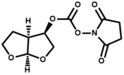 Carbonic acid 2,5-dioxo-1-
pyrrolidinyl[(3R,3aS,6aR)-
hexahydrofuro[2,3-b]furan-3-yl] ester
