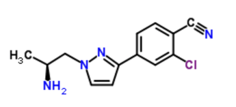 (S)-4-(1-(2-aminopropyl)-1H-pyrazol-3-yl)-2-chlorobenzonitrile