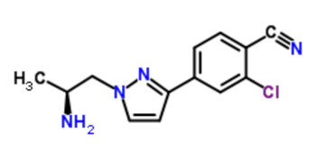 (S)-4-(1-(2-aminopropyl)-1H-pyrazol-3-yl)-2-chlorobenzonitrile