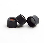 10mm Black Screw Polypropylene Cap, 7mm Centre Hole
