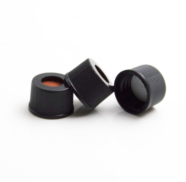 10mm Black Screw Polypropylene Cap, 7mm Centre Hole