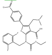 (2-((2,6-difluorobenzyl)(ethoxycarbonyl)amino)-4-((dimethylamino)methyl)-5-(4-nitrophenyl)thiophene-