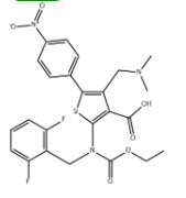 (2-((2,6-difluorobenzyl)(ethoxycarbonyl)amino)-4-((dimethylamino)methyl)-5-(4-nitrophenyl)thiophene-