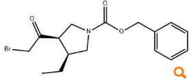 (3R,4S)-3-(2-Bromoacetyl)-4-ethyl-1pyrrolidinecarboxylic acid phenylmethyl ester
