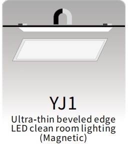 YJ1
Ultra-thin beveled edge 
LED clean room lighting 
(Magnetic)