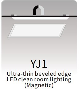 YJ1
Ultra-thin beveled edge 
LED clean room lighting 
(Magnetic)