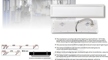 FLAMEPROOF EXPLOSION-PROOF  CLEAN
PANEL LAMP SERIES -YJFBD
