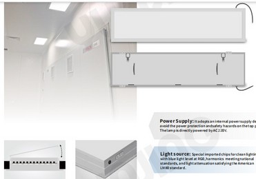 EMBEDDED CLEANROOM LIGHTS WITH
 FLANGE -YJ4A SERIES