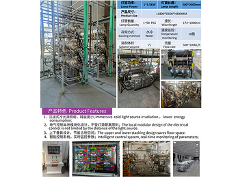 Horizontal photochemical reactor