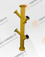 Glass lined inclined nozzle distributor