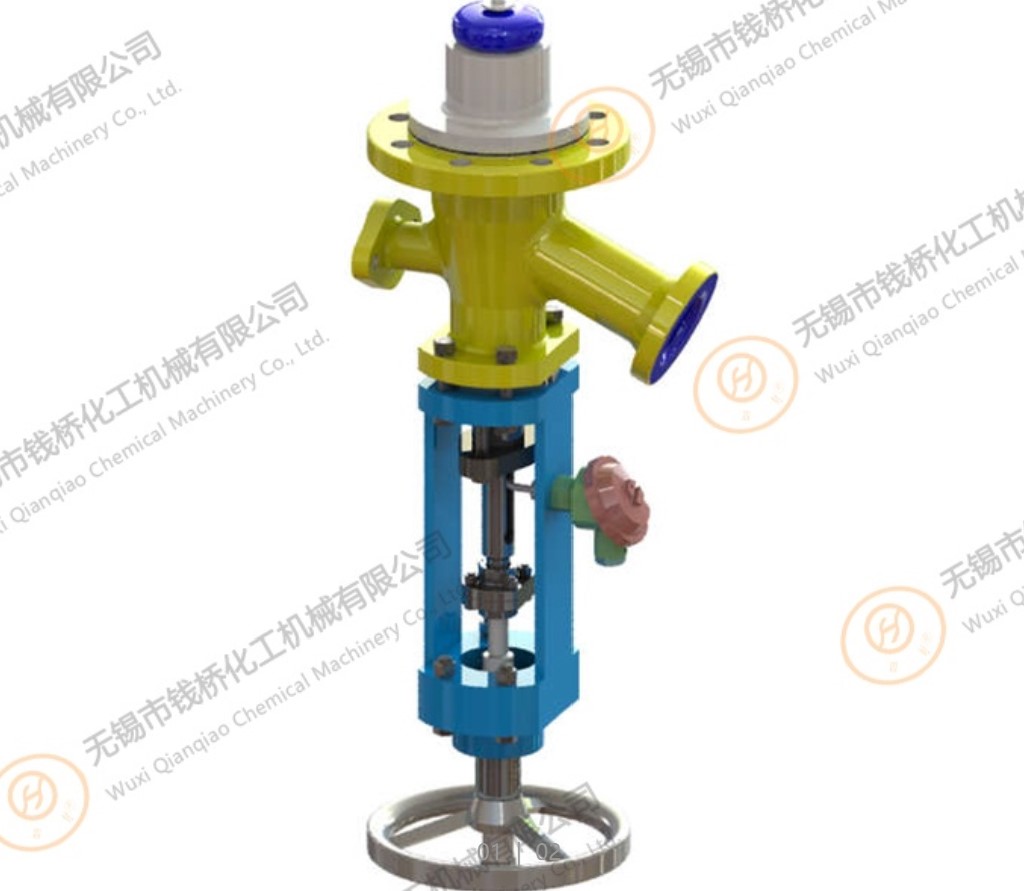 Bottom outlet valve (65°) gap free with handwheel