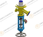 Bottom outlet valve (65°) gap free with handwheel