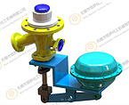 Bottom outlet valve (60°) gap free with pneumatic actuator