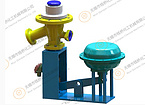 Bottom outlet valve (60°) gap free with pneumatic actuator