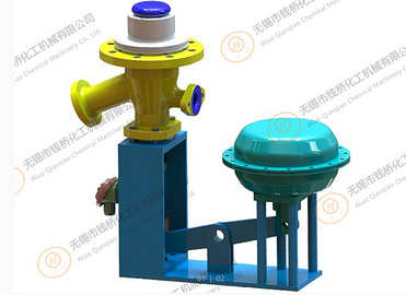Bottom outlet valve (60°) gap free with pneumatic actuator