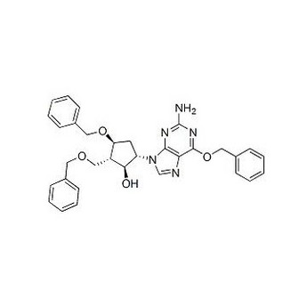 (1S,2S,3S,5S)-5-(2-Amino-6-(benzyloxy)-9H-purin-9-yl)-3-(benzyloxy) -2-(benzyloxymethyl) cyclopentan