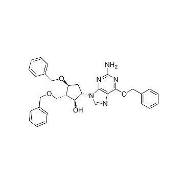 (1S,2S,3S,5S)-5-(2-Amino-6-(benzyloxy)-9H-purin-9-yl)-3-(benzyloxy) -2-(benzyloxymethyl) cyclopentan