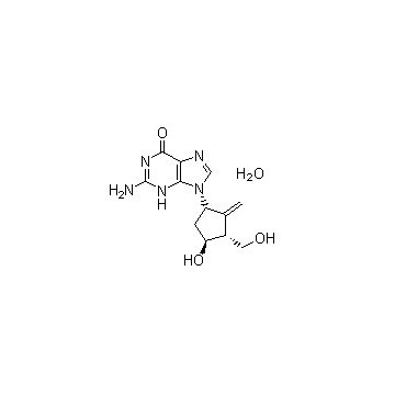 2-amino-9-((1S,3R,4S)-4-hydroxy-3-(hydroxymethyl)-2- methylenecyclopentyl)-1H-purin-6(9H)-one