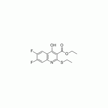 Ethyl 6,7-difluoro-2-ethylmercapto-4-hydroxyquinoline-3-carboxylate