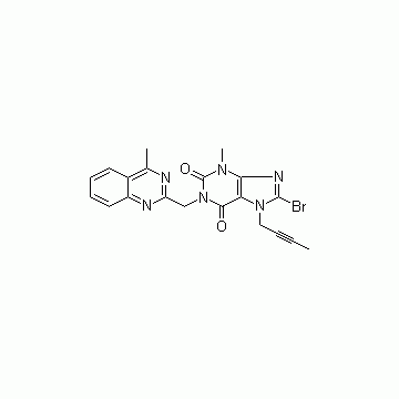 8-Bromo-7-(2-butyn-1-yl)-3,7-dihydro-3-methyl-1-[(4-methyl-2-quinazolinyl)methyl]-1H-purine-2,6-dion