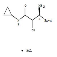 (3S)-3-amino-N-cyclopropyl-2-hydroxyhexanamide HCL