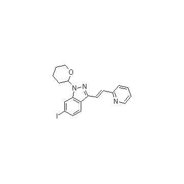 (E)-6-Iodo-3-[2-(pyridin-2-yl)ethenyl]-1-(tetrahydro-2H-pyran-2-yl)-1H-indazole