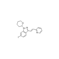 (E)-6-Iodo-3-[2-(pyridin-2-yl)ethenyl]-1-(tetrahydro-2H-pyran-2-yl)-1H-indazole