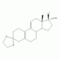 cyclic-3-(1,2-ethanediylacetal)-17β-cyano-17α-hydroxy-estra-5(10),9(11)-dien-3-one