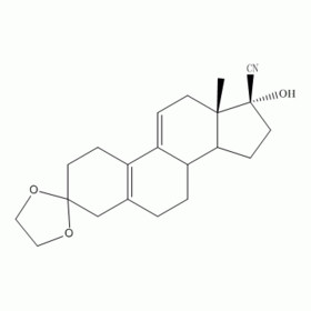 cyclic-3-(1,2-ethanediylacetal)-17β-cyano-17α-hydroxy-estra-5(10),9(11)-dien-3-one