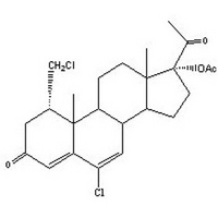 Pregna-4,6-diene-3,20-dione, 17-(acetyloxy)-6-chloro-1-(chloromethyl)-, (1a)-