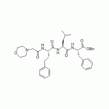 (S)-Benzyl 2-((S)-4-methyl-2-((S)-2-(2-morpholino acetamido)-4-phenylbutanamido)pentanamido)-3-pheny