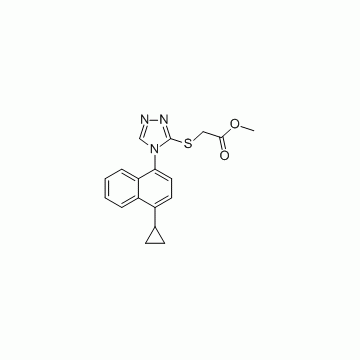Acetic acid, 2-((4-​(4-​cyclopropyl-​1-​naphthalenyl)​-​4H-​1,​2,​4-​triazol-​3-​yl)​thio)-​, methyl