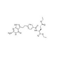 4-[2-(2-Amino-4,7-dihydro-4-oxo-1H-pymol[2,3-d]pyrimodin-5-yl)ethyl]benzoic acid