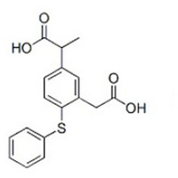 5-(1-carboxylethyl)-2-phenylthiobenzeneacetic acid