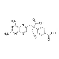 6-Pteridinepropanoic acid, 2,4-diamino-α-(4-carboxyphenyl)-α-2-propyn-1-yl-