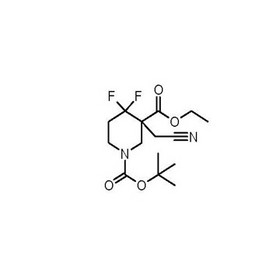 1-tert-butyl 3-ethyl 3-(cyanomethyl)-4,4-difluoropiperidine-1,3-dicarboxylate