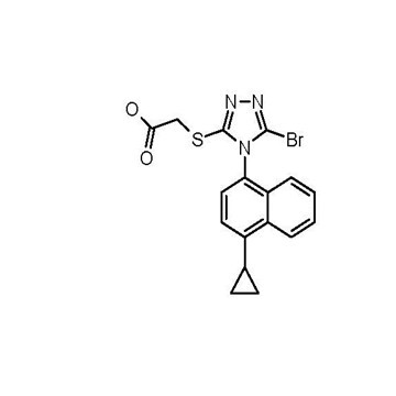 2-(5-bromo-4-(4-cyclopropylnaphthalen-1-yl)-4H-1,2,4-triazol-3-ylthio)acetic acid(Lesinurad (RDEA594