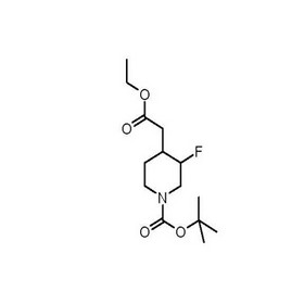 tert-butyl 4-(2-ethoxy-2-oxoethyl)-3-fluoropiperidine-1-carboxylate