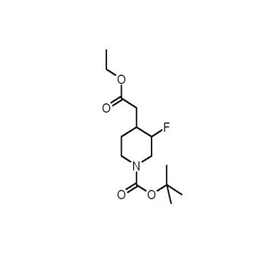 tert-butyl 4-(2-ethoxy-2-oxoethyl)-3-fluoropiperidine-1-carboxylate