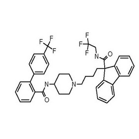 N-(2,2,2-trifluoroethyl)-9-(4-(4-(4'-(trifluoromethyl)biphenyl-2-ylcarboxamido)piperidin-1-yl)butyl)