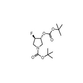 tert-butyl trans-3-(tert-butoxycarbonyloxy)-4-fluoropyrrolidine-1-carboxylate