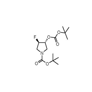 tert-butyl trans-3-(tert-butoxycarbonyloxy)-4-fluoropyrrolidine-1-carboxylate