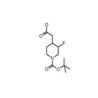 2-(1-(tert-butoxycarbonyl)-3-fluoropiperidin-4-yl)acetic acid