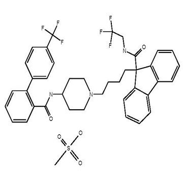 N-(2,2,2-trifluoroethyl)-9-(4-(4-(4'-(trifluoromethyl)biphenyl-2-ylcarboxamido)piperidin-1-yl)butyl)