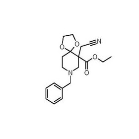 ethyl 8-benzyl-6-(cyanomethyl)-1,4-dioxa-8-azaspiro[4,5]decane-6-carboxylate