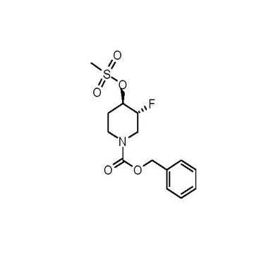 benzyl Trans-3-fluoro-4-((methylsulfonyl)oxy)piperidine-1-carboxylate racemate