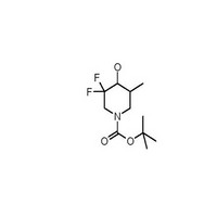 tert-butyl 3,3-difluoro-4-hydroxy-5-methylpiperidine-1-carboxylate cis- and trans-mixture