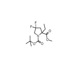 1-tert-butyl 2-methyl 2-ethyl-4,4-difluoropyrrolidine-1,2-dicarboxylate