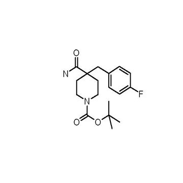 tert-butyl 4-carbamoyl-4-(4-fluorobenzyl)piperidine-1-carboxylate